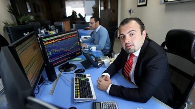 Saad Al Chalabi of Al Ramz Securities says many listed stocks have already entered into overvaluation while others are still in the lower range of fair valuation.. Sammy Dallal / The National