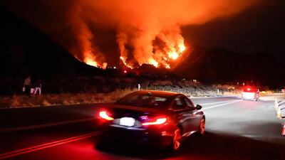 Heatwave conditions were making difficult work for fire crews battling brush fires and wildfires across Southern California. AP