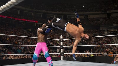 AJ Styles, right, has enjoyed an impressive start to life in the WWE since making his debut in January. Photo courtesy of the WWE