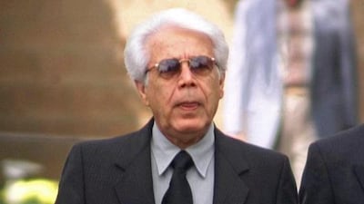 Singer Jerry Vale arrives for the funeral service of Mel Torme at Westwood Village Memorial Park in Los Angeles. Fred Prouser / Reuters