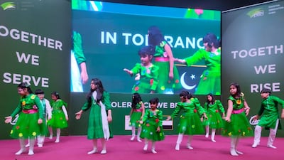 A performance by Pakistani pupils at an event in Dubai. Photo: Pakistan Association Dubai