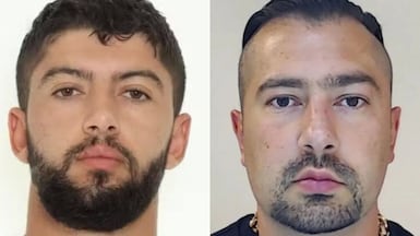 Mohamed Mohdhi, left, has been arrested. Right, Foxtrot leader Rawa Majid, known as the Kurdish Fox