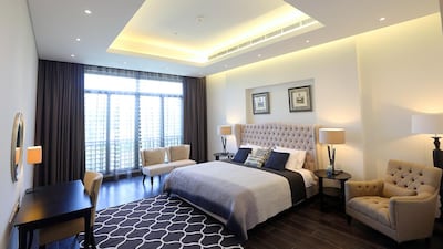 A six-bedroom Modern Arabic villa. Every bedroom is ensuite regardless of the style of villa; every master bedroom has a walk-in wardrobe and there are walk in closets in most other bedrooms as well. Satish Kumar / The National