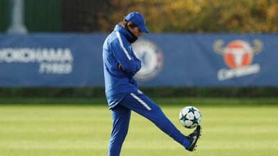 Chelsea manager Antonio Conte during training. John Sibley / Reuters