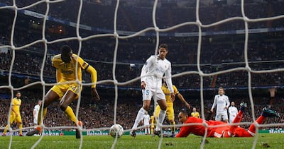 Juventus' Blaise Matuidi, left, scores their third goal as Real Madrid goalkeeper Keylor Navas looks on. Paul Hanna / Reuters