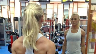 Mirella Clark trained for a gruelling three months to get down to two per cent body fat and win World Beauty Fitness and Fashion's European championship in April. Courtesy Mirella Clark