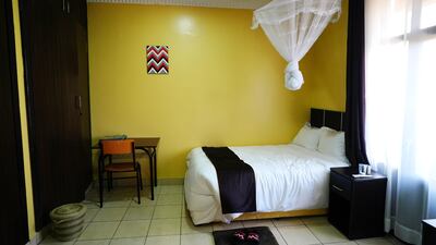 Bedroom accommodation at the Hope Hostel in Kigali. PA
