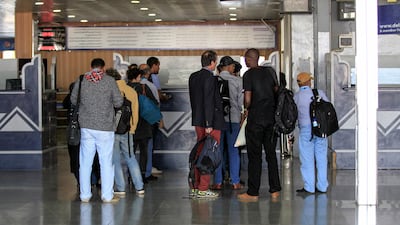 Travellers wait at passport control in 2015. With the resumption of passenger flights, this should be a sight at the airport once again. AFP