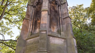 The monument to Catherine Sinclair in Edinburgh.