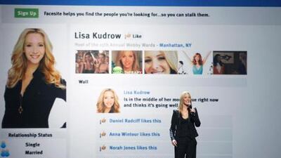 Actress Lisa Kudrow hosted the 15th annual Webby Awards in New York.