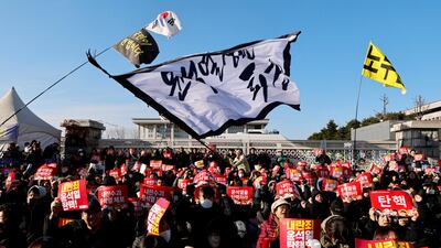 Protesters rally in Seoul calling for the impeachment of South Korean President Yoon Suk Yeol, who declared martial law, which was reversed hours later. Reuters
