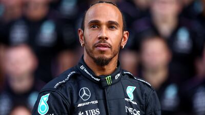 Lewis Hamilton of Great Britain and Mercedes will start down in 11th place on Sunday. Getty Images