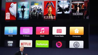 Apple CEO Tim Cook speaks during an Apple event in San Francisco, California. Robert Galbraith / Reuters