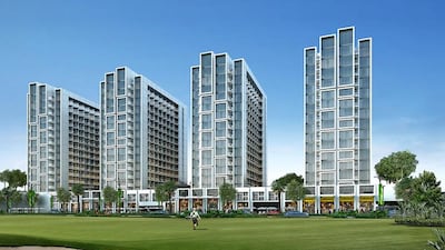Damac Properties has launched the Viridis, a four 13-storey tower development at Akoya Oxygen. Courtesy Damac