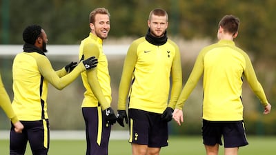 Harry Kane and Eric Dier during training. John Sibley / Reuters