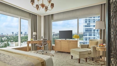 A panorama view room at the new Shangri-La Bangalore. Courtesy Shangri-La Hotels