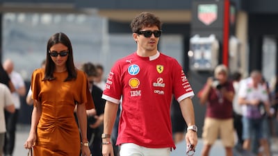 Ferrari driver Charles Leclerc at the Yas Marina Circuit