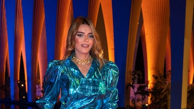 Egyptian actress Heba el-Sisi arrives for the screening of 'Casablanca Beats' . AFP