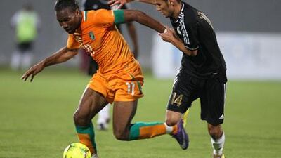 Ivory Coast striker Didier Drogba, left, knows that at age 33, this may be his final chance to win the African Cup of Nations.