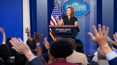 White House Press Secretary Jen Psaki holds her own with a tough press corp. AP