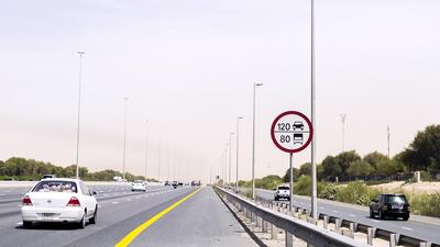 Traffic flowed despite rain being reported in parts of Dubai and Abu Dhabi as schools remained closed for the holiday. Reem Mohammed / The National