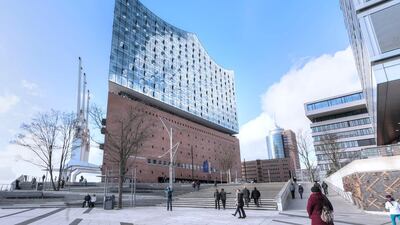 The recently opened state-of-the-art concert hall Elbphilharmonie is a must-visit in Hamburg. Joana Kruse / Alamy Stock Photo