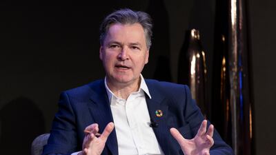 John Holland-Kaye, chief executive of London Heathrow Airport, speaks on a travel panel at the World Economic Forum Annual Meeting 2023 in Davos, Switzerland. Photo: WEF