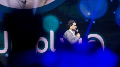 Hisham Al Thahabi, from Iraq, at the Arab Hope Makers Awards ceremony. Reem Mohammed / The National