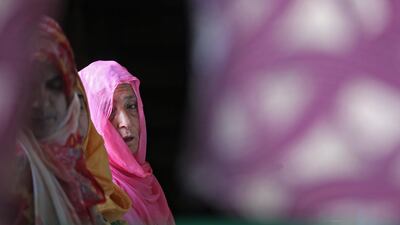 A Kashmiri women prays inside the shrine of Mir Syed Ali Hamdani during Ramadan in Srinagar. Reuters