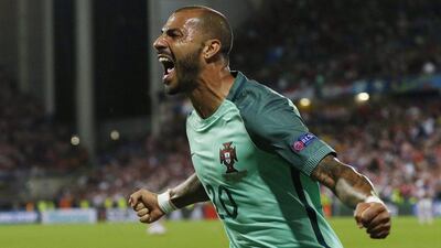 Portugal’s Ricardo Quaresma celebrates after scoring the only goal of the game. Lee Smith / Reuters