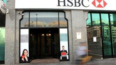 A HSBC bank on Airport road. Ravindranath K / The National