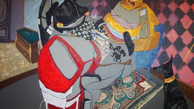 Conflict by Ahmed Kassim - oil on canvas. Courtesy Gallery Ward