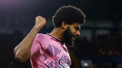 Everton's Ellis Simms celebrates scoring the equaliser in the 2-2 draw at Chelsea. Action Images