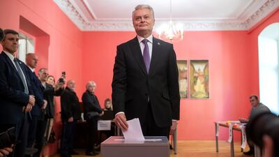 Mr Nauseda is a staunch supporter of Ukraine in its war with Russia. AP