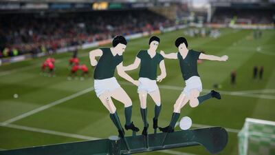 Detail shot of a weather vane above the away terrace at Huish Park in Yeovil on Sunday during the FA Cup third round match between Yeovil Town and Manchester United. Michael Steele / Getty Images