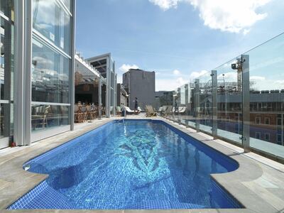 LIDO at The Curtain hotel in London, UK: one-off property in a converted warehouse, created by New York hotelier Michael Achenbaum, this one-off hotel on Curtain Road has 120 rooms, three restaurants, a live music venue, member’s club and a Moroccan-inspired rooftop pool and lounge. Rooms start from £295 (Dh1,414) per night including taxes. Photo by Adrian Houston