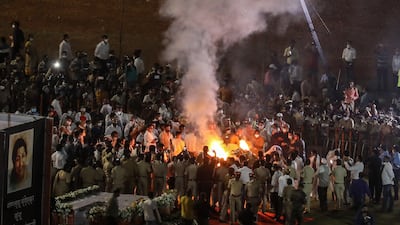India's legendary singer Lata Mangeshkar was cremated at Shivaji Park in Mumbai on Sunday evening. She was being treated for Covid-19 and pneumonia symptoms for nearly a month. EPA