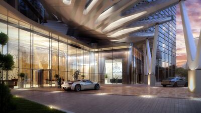 The arrival area. Courtesy Omniyat