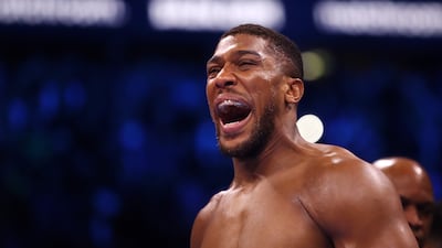 Anthony Joshua reacts prior to the Heavyweight fight between Anthony Joshua and Jermaine Franklin at The O2 Arena in London. Getty Images