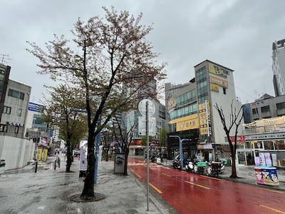 A rainy day in Hongdae. Evelyn Lau / The National
