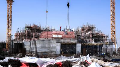 The first marble carvings are placed in the main area of the temple. Victor Besa / The National