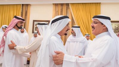 Sheikh Humaid bin Rashid, Ruler of Ajman, and Sheikh Ammar bin Humaid, Crown Prince of Ajman, offered their condolences to Mohammed Al Ameri Al Shamsi, on the death of his daughter on Thursday.