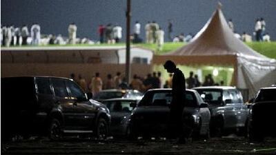 Hundreds of Pakistan supporters gathered outside the Zayed Cricket Stadium despite not having tickets last night.