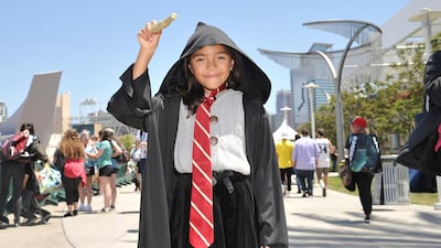 Fatima Varela, of Chula Vista California, is dressed as Hermione Granger. AP Photo