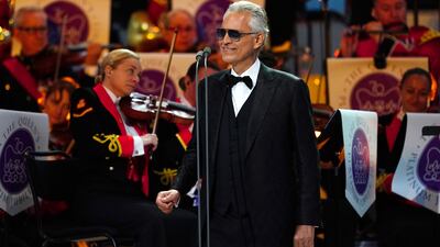 Andrea Bocelli performing in London as part of the platinum jubilee celebrations for Queen Elizabeth II. PA