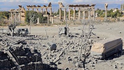 Large parts of the city, along with villages and towns across the Bekaa Valley, have been reduced to rubble in Israeli attacks. Mohamad Zanaty for The National