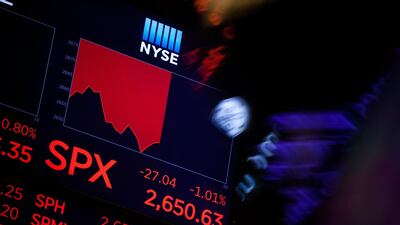 S&P 500 Index at the New York Stock Exchange. The index is up more than 18 per cent. Bloomberg