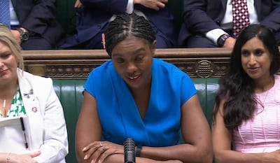 Conservative Party leader Kemi Badenoch speaking during Prime Minister's Questions. PA
