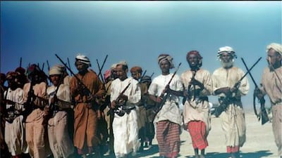 Tribesmen in the UAE, and the region, found their lives changing fast with the advent of oil exploration and development. In 1927, the Baba Gurgur field was named as the largest in the world. Courtesy of The National Archives.
