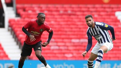 Aaron Wan-Bissaka gets a run-out against West Bromwich Albion. Getty